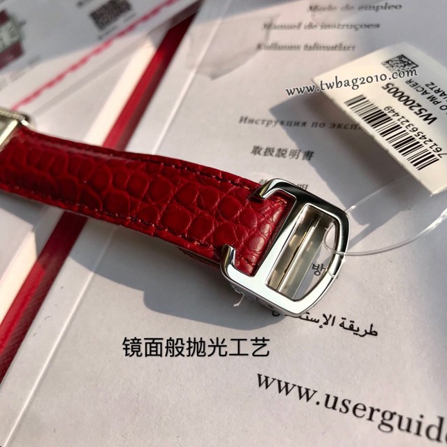 卡地亞專櫃爆款手錶 Cartier經典款高端版坦克鱷魚皮真鑽小號女裝腕表  gjs2100